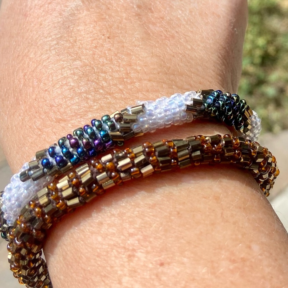 Bops beaded bracelets from Nepal.